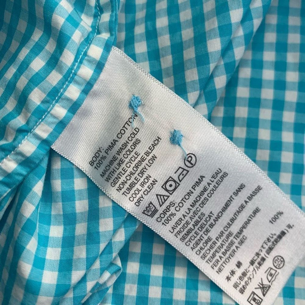 Tommy Bahama Mens Small S Long Sleeve Pima Cotton Button Up Shirt Blue/White - Picture 7 of 9